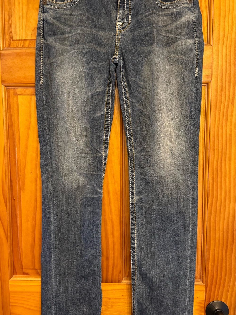 Big Star Straight Leg Jeans in Faded Blue Denim